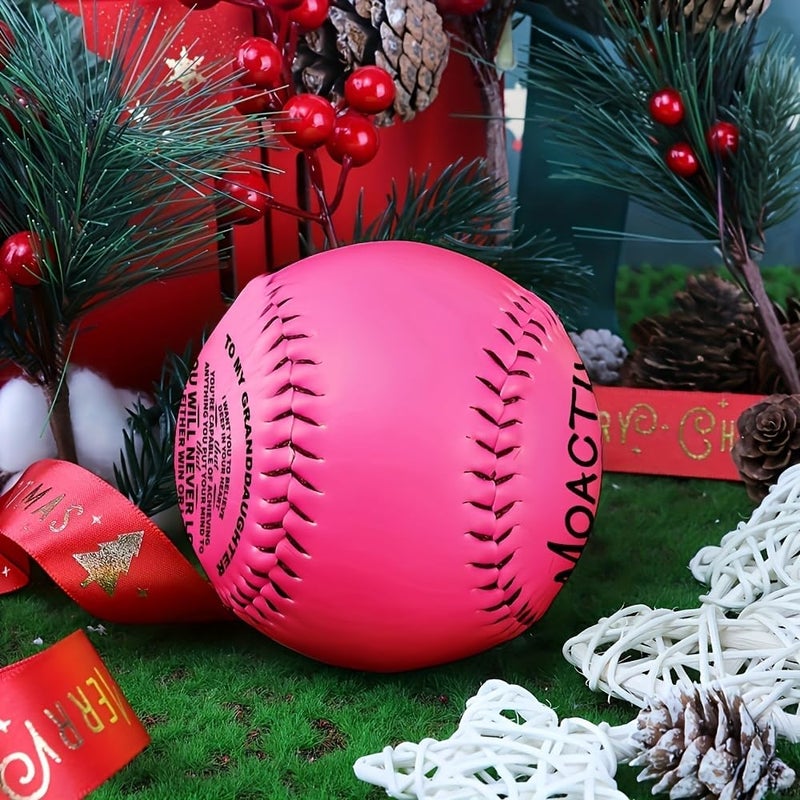 Moactiv 1pc, Creative PU Softball, Gifts for Granddaughter, Standard Size Softball, Birthday Gifts - Image 4